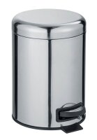 WENKO Leman Kosmetikeimer 5,0 l silber, glänzend, 1 St.