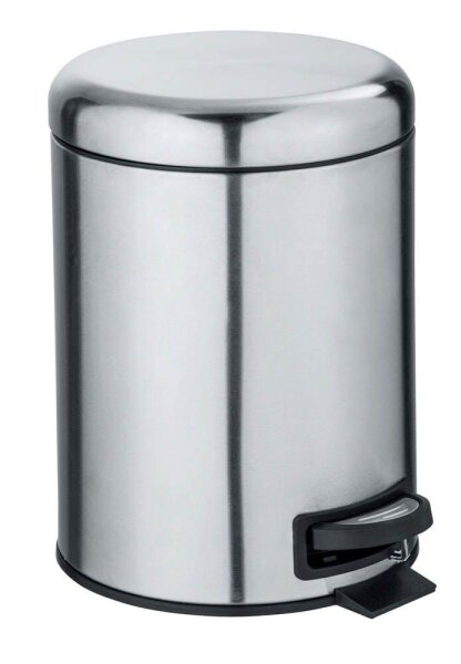 WENKO Leman Kosmetikeimer 5,0 l silber, matt, 1 St.