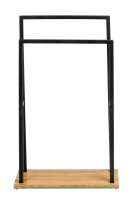WENKO Handtuchhalter Bambusa schwarz, 1 St.