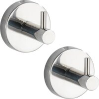 WENKO Handtuchhalter Uno Bosio silber, glänzend, 2 St.