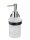 WENKO Seifenspender Udine 25010100 weiß/anthrazit Edelstahl, Glas 200,0 ml, 1 St.