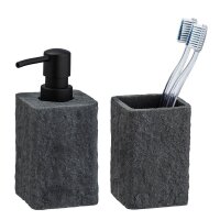 WENKO Badaccessoires-Set Villata anthrazit, 1 Set