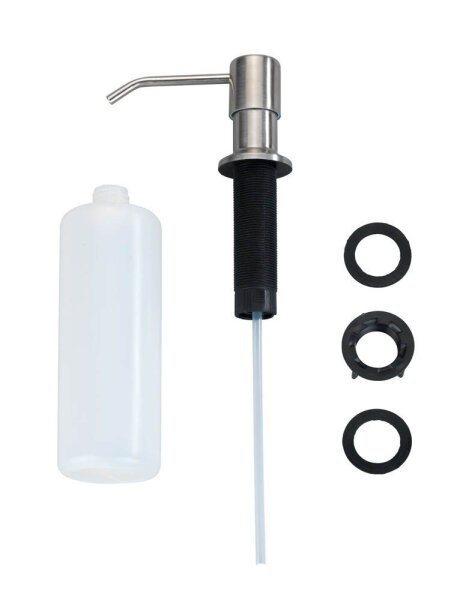 WENKO Seifenspender Monti 54739100 silber Edelstahl/Kunststoff 400,0 ml, 1 St.