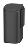 WENKO Sare Kosmetikeimer Wandmontage 5,0 l schwarz, matt, 1 St.