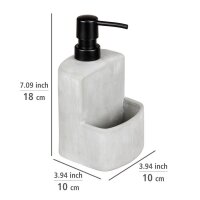 WENKO Seifenspender Festival 54666100 hellgrau Beton 380,0 ml, 1 St.