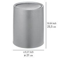 WENKO Atri Kosmetikeimer 6,0 l grau, 1 St.