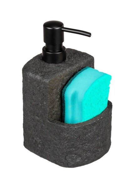 WENKO Seifenspender Festival 54667100 schwarz Beton 380,0 ml, 1 St.