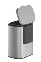 WENKO Sare Kosmetikeimer Wandmontage 5,0 l silber, glänzend, 1 St.