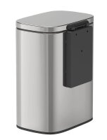 WENKO Sare Kosmetikeimer Wandmontage 5,0 l silber, glänzend, 1 St.