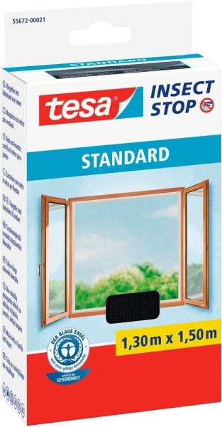 tesa Fliegengitter Insect Stop Standard anthrazit 1,3 x 1,5 m