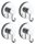 WENKO Handtuchhalter silber, 4 St.