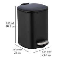 WENKO Alassio Kosmetikeimer 5,0 l schwarz, 1 St.