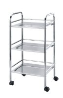 WENKO Etagenwagen Exclusiv silber 41,0 x 32,0 x 75,0 cm