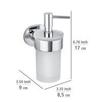 WENKO Seifenspender Maribor 25021100 silber Edelstahl, Glas 150,0 ml, 1 St.