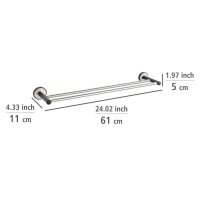WENKO Handtuchhalter Duo Udine silber, 1 St.