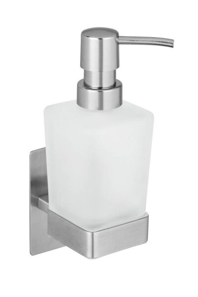 WENKO Seifenspender Genova 25416100 silber, matt Edelstahl, Glas 200,0 ml  ( 25416100 )