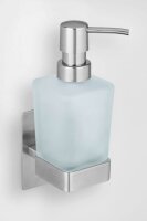 WENKO Seifenspender Genova 25416100 silber, matt Edelstahl, Glas 200,0 ml  ( 25416100 )