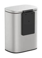WENKO Sare Kosmetikeimer Wandmontage 5,0 l silber, matt, 1 St.