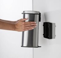 WENKO Sare Kosmetikeimer Wandmontage 5,0 l silber, matt, 1 St.