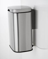 WENKO Sare Kosmetikeimer Wandmontage 5,0 l silber, matt, 1 St.