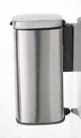 WENKO Sare Kosmetikeimer Wandmontage 5,0 l silber, matt, 1 St.