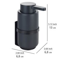 WENKO Seifenspender Woya 54657100 schwarz Keramik 250,0 ml, 1 St.