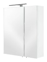 POSSEIK Spiegelschrank weiß 60,0 x 16,0 x 68,0 cm