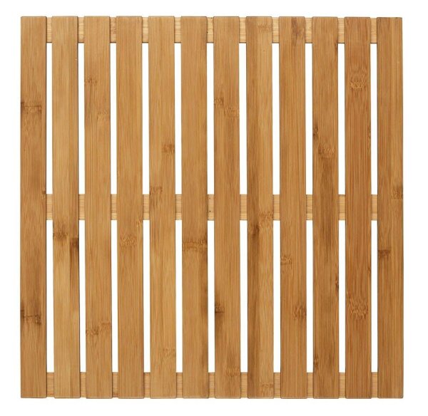 WENKO Badematte Bambus braun 50,0 x 50,0 cm