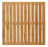 WENKO Badematte Bambus braun 50,0 x 50,0 cm