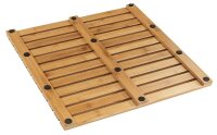 WENKO Badematte Bambus braun 50,0 x 50,0 cm