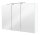 POSSEIK Spiegelschrank weiß 110,0 x 16,0 x 68,0 cm