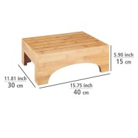 WENKO Tritthocker Bambusa braun, H: 15,0 cm