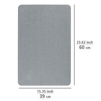 WENKO Badematte Simi grau 39,0 x 60,0 cm