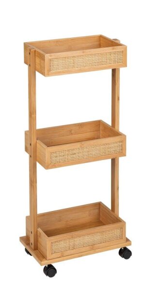 WENKO Etagenwagen Allegre braun 18,5 x 32,0 x 71,5 cm