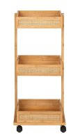WENKO Etagenwagen Allegre braun 18,5 x 32,0 x 71,5 cm