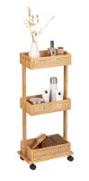 WENKO Etagenwagen Allegre braun 18,5 x 32,0 x 71,5 cm