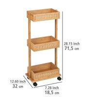 WENKO Etagenwagen Allegre braun 18,5 x 32,0 x 71,5 cm