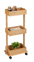WENKO Etagenwagen Allegre braun 18,5 x 32,0 x 71,5 cm
