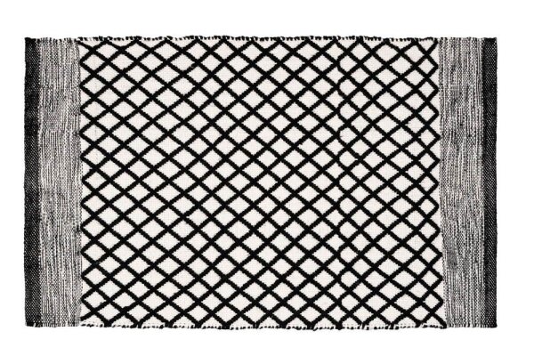 WENKO Badematte Tara schwarz, weiß 50,0 x 80,0 cm