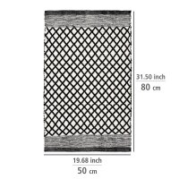 WENKO Badematte Tara schwarz, weiß 50,0 x 80,0 cm