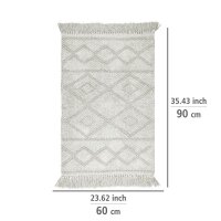 WENKO Badematte Urla hellgrau 60,0 x 90,0 cm  ( 25281100 )
