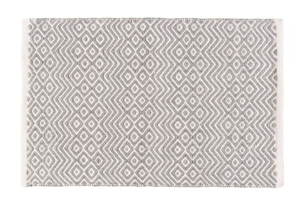 WENKO Badematte Abai hellgrau, weiß 50,0 x 80,0 cm