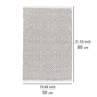 WENKO Badematte Abai hellgrau, weiß 50,0 x 80,0 cm