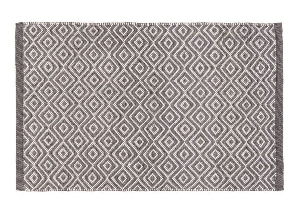 WENKO Badematte Turpan dunkelgrau, weiß 50,0 x 80,0 cm