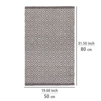 WENKO Badematte Turpan dunkelgrau, weiß 50,0 x 80,0 cm