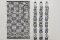 WENKO Badematte Turpan dunkelgrau, weiß 50,0 x 80,0 cm