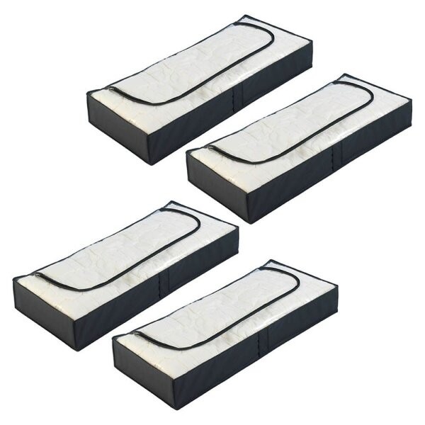 WENKO Deep Black Unterbettkommode schwarz 107,0 x 46,0 x 16,0 cm, 4 St.