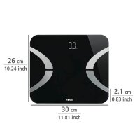 WENKO Körperanalysewaage schwarz für max. 180 kg