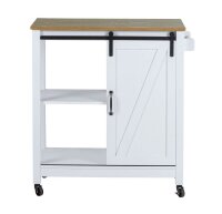 WENKO Servierwagen weiß 80,0 x 40,0 x 88,5 cm