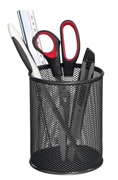 Zeller Stiftehalter Meshline anthrazit Metall, lackiert 11,0 x 11,0 x 13,6 cm